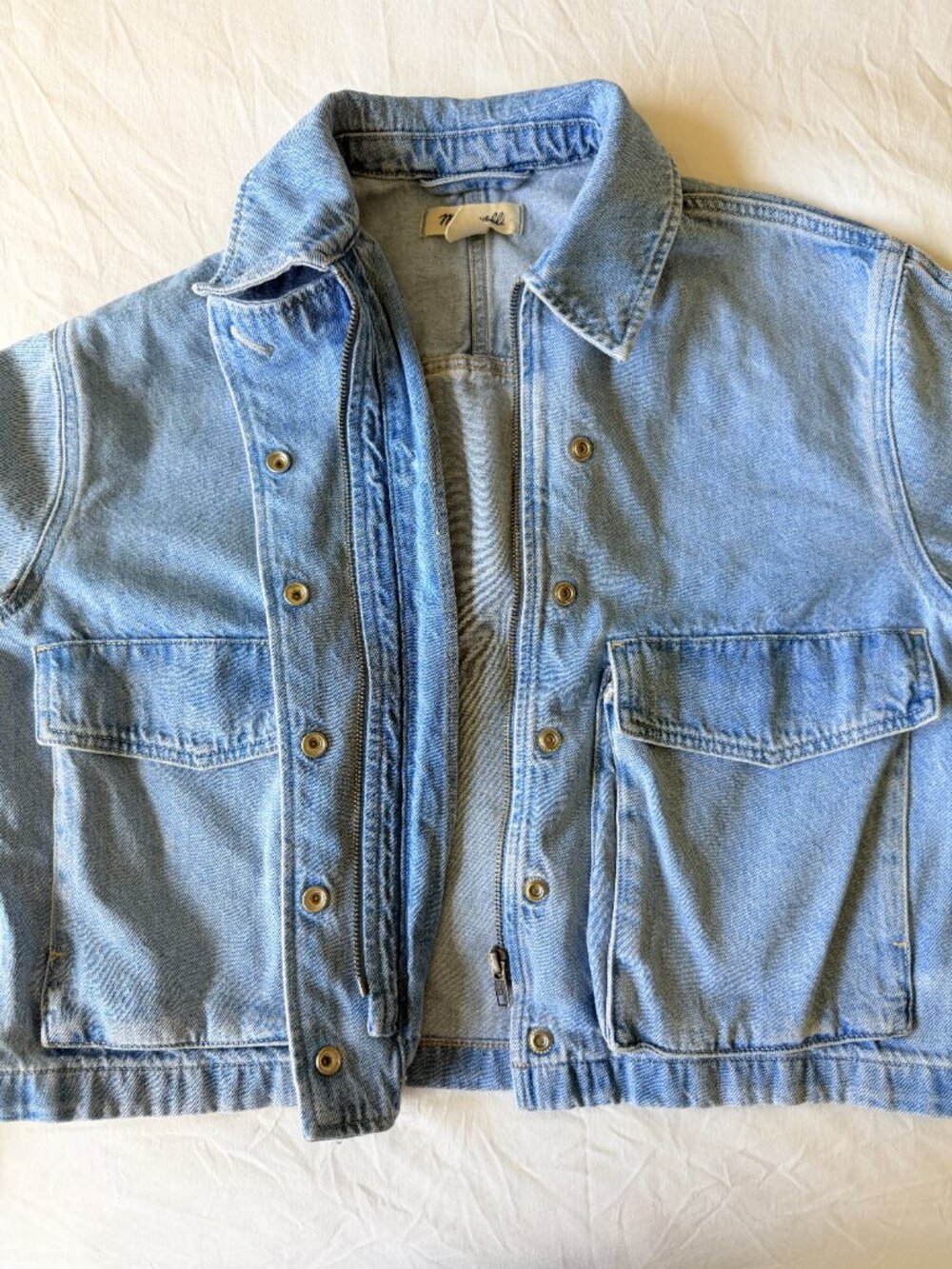 Madewell Kirkham Wash Cropped Cargo Jacket - Picture 7 of 16